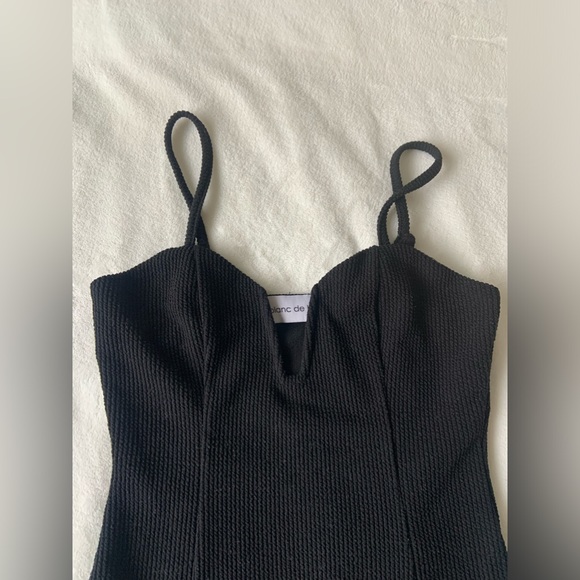 Women’s Blanc de Blanc Black Bodysuit - size Small - Picture 2 of 4